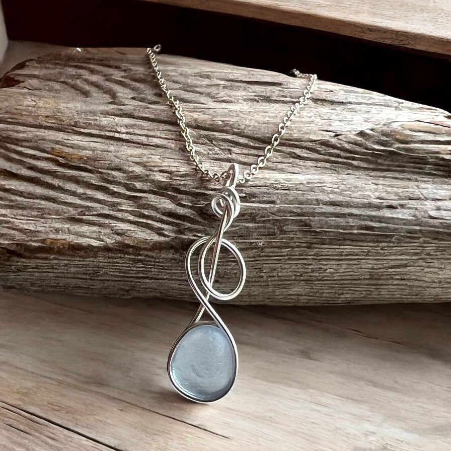 Swirly Seaham Sea Glass Pendant