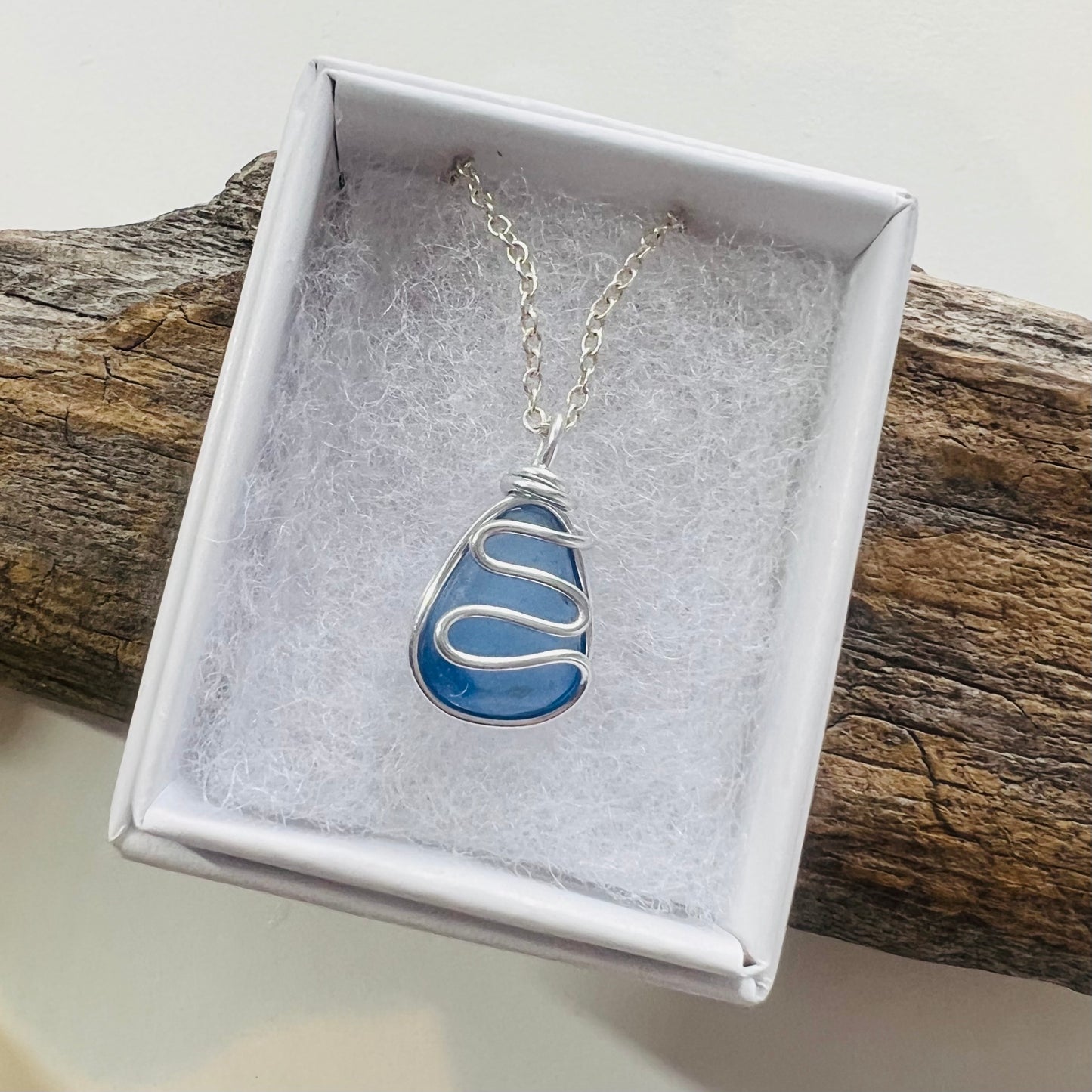 Blue Waves Seaham Sea Glass Pendant