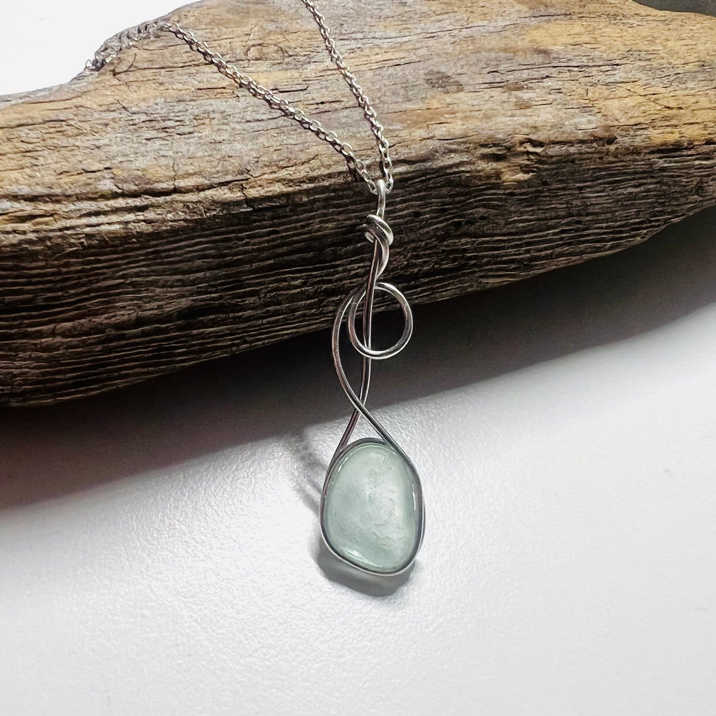 Swirly Seaham Sea Glass Pendant