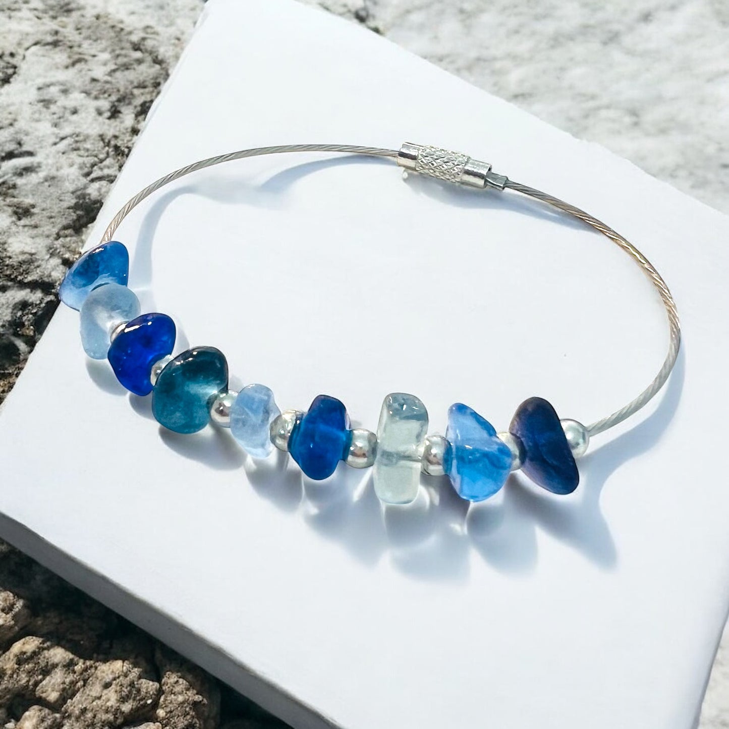 Sea Glass Blues Bangle