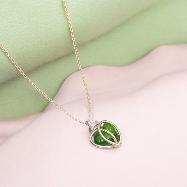 Green Devon Sea Glass Heart Pendant