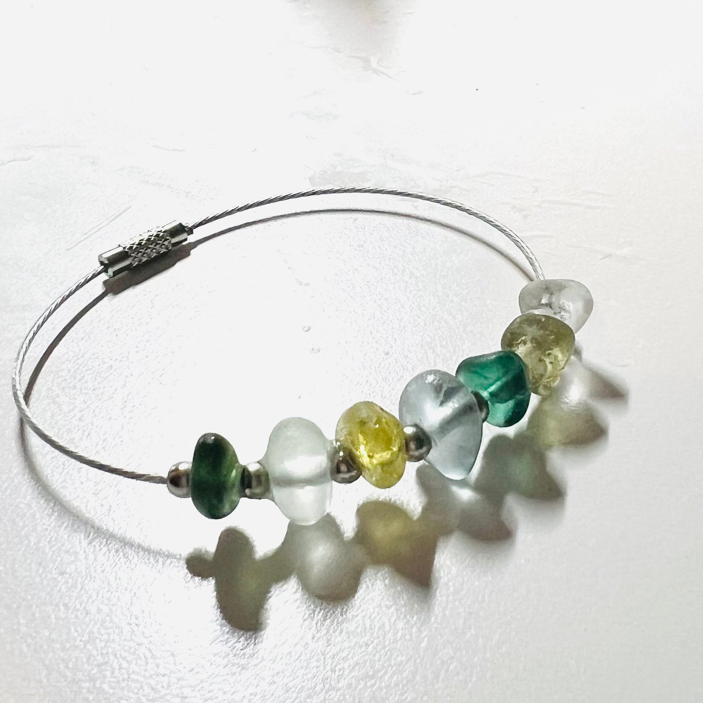 Seaham Sea Glass Mixed Shades Bangle