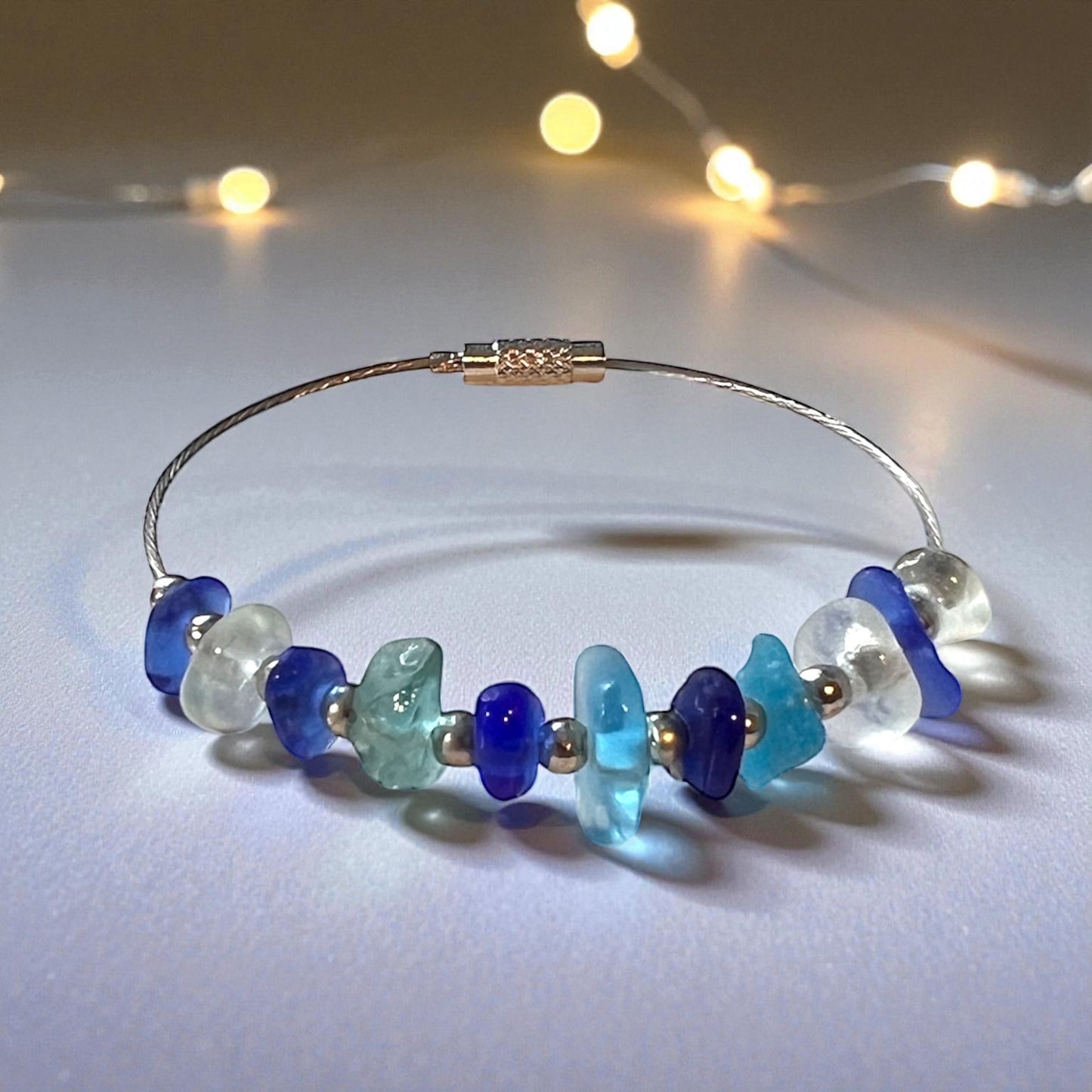 Sea Glass Blues Bangle