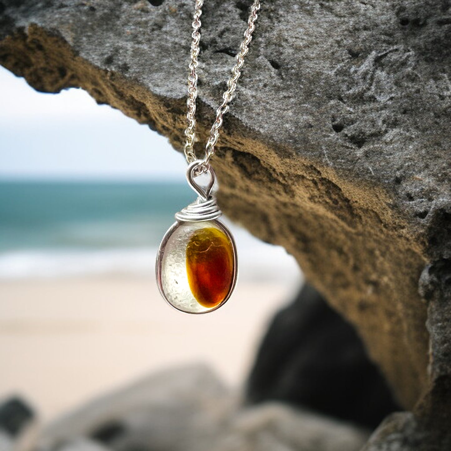 Seaham Sea Glass Multi Pendant