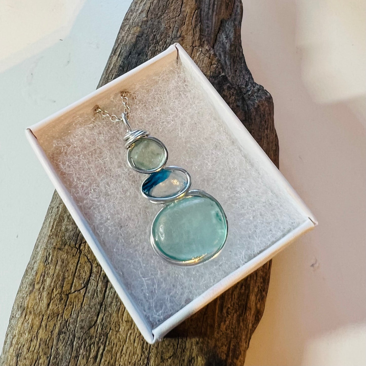 Three Piece Seaham Sea Glass Pendant