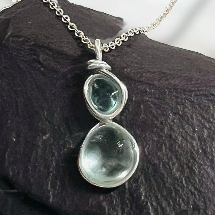 Seafoam Seaham Sea Glass Pendant