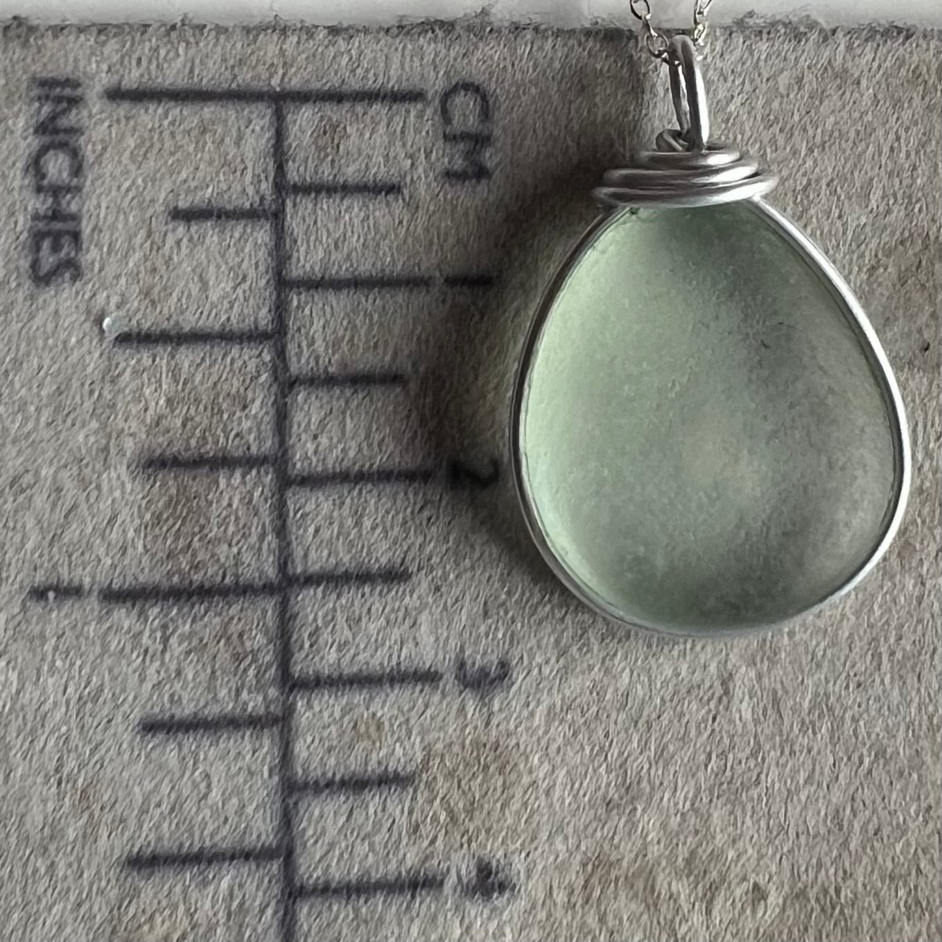 Seafoam Chunky Seaham Sea Glass Pendant