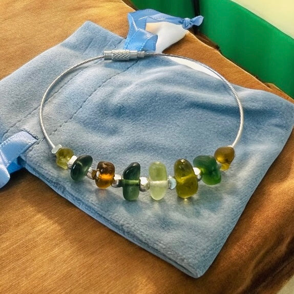 Seaham Sea Glass Autumn Shades Bangle