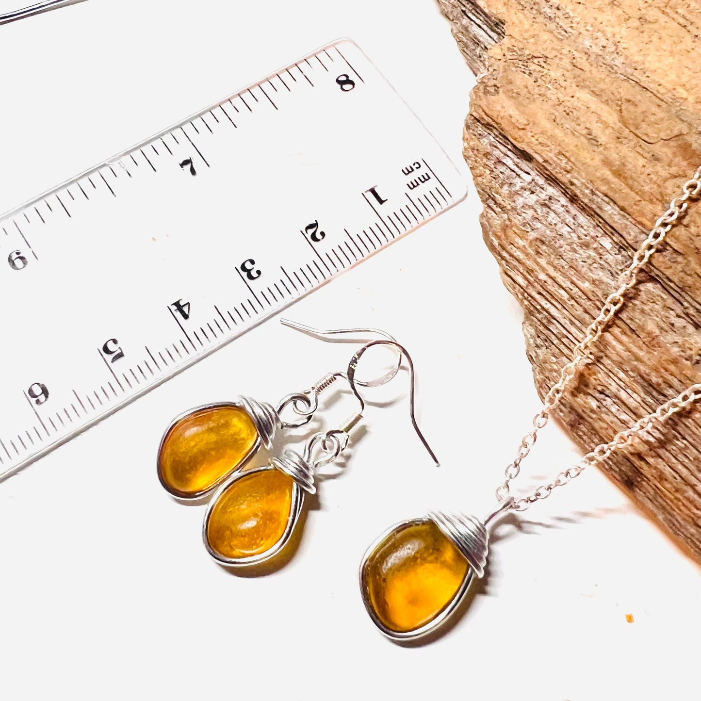 Canary Island Sea Glass Jewellery Set