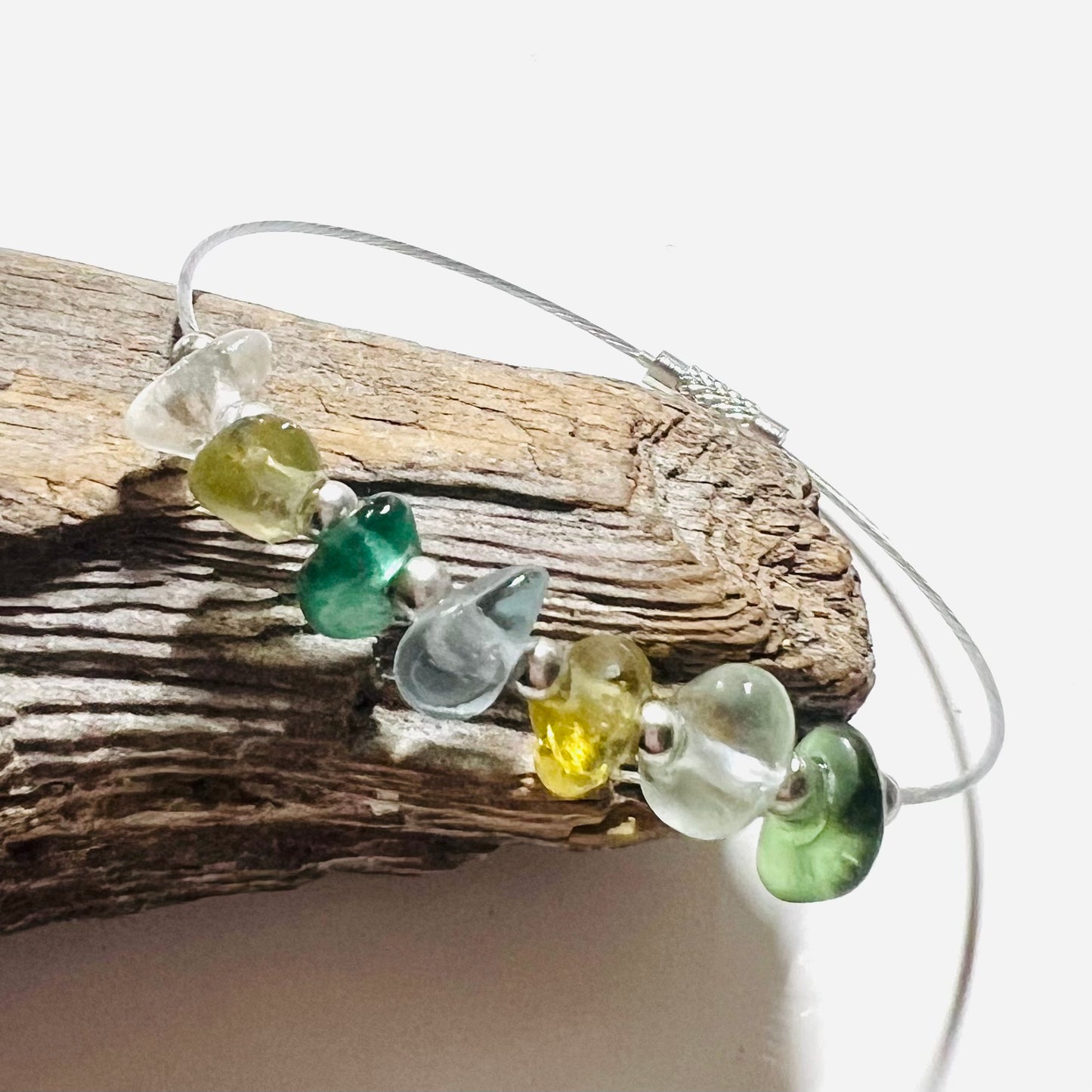Seaham Sea Glass Mixed Shades Bangle