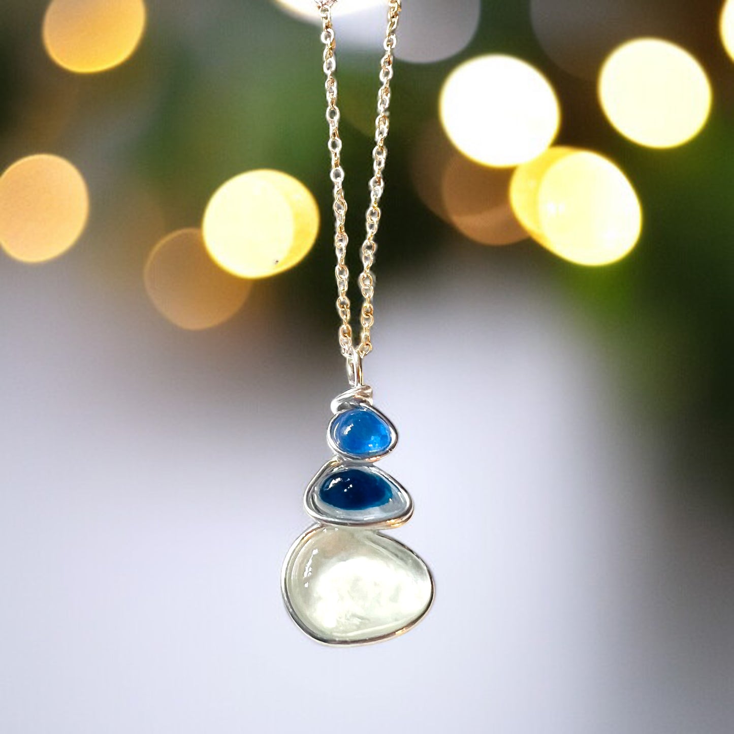 Three Piece Seaham Sea Glass Pendant