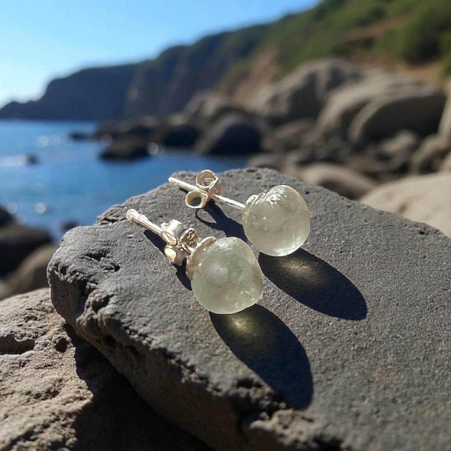 Seaham Sea Glass Stud Earrings