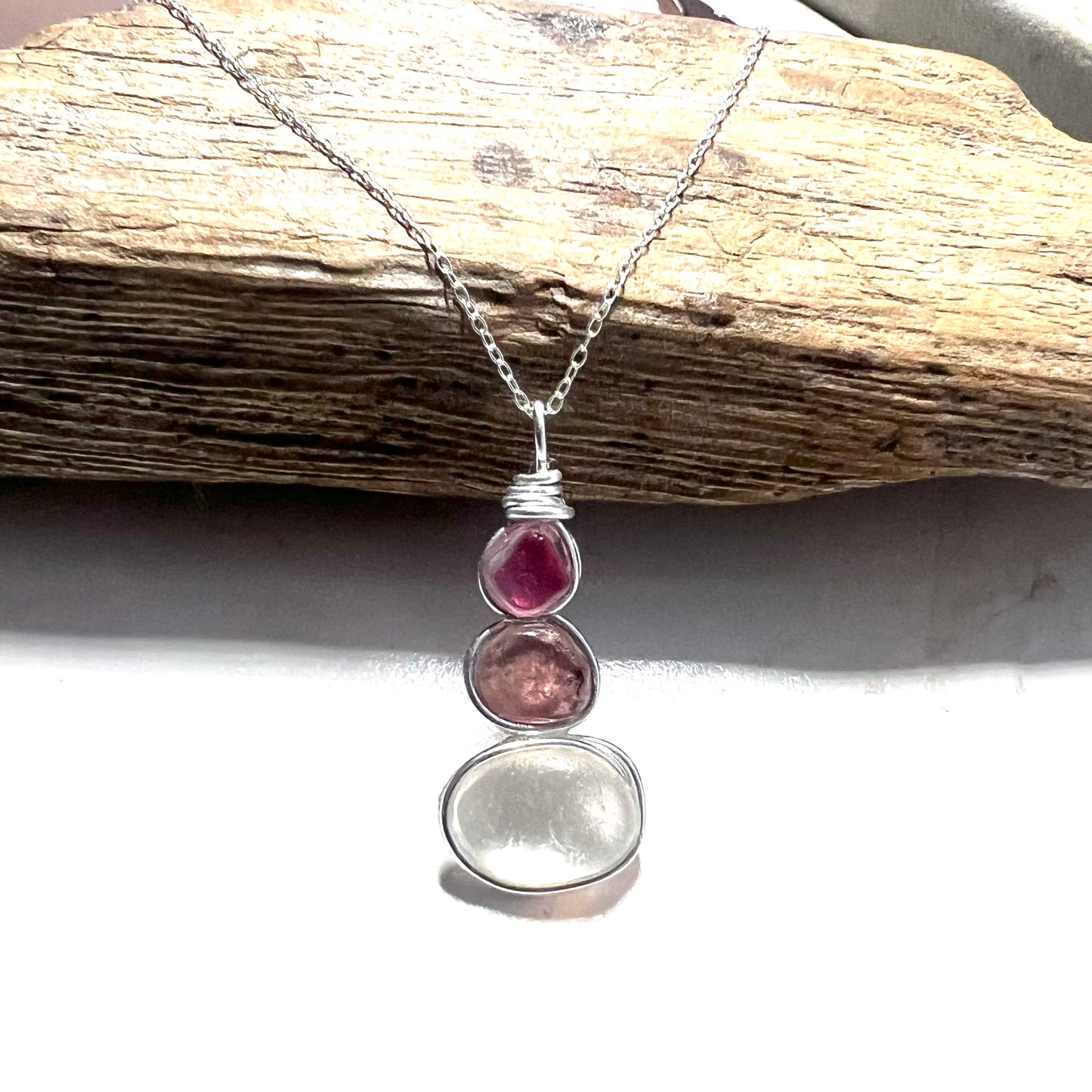 Three Piece Seaham Sea Glass Pendant