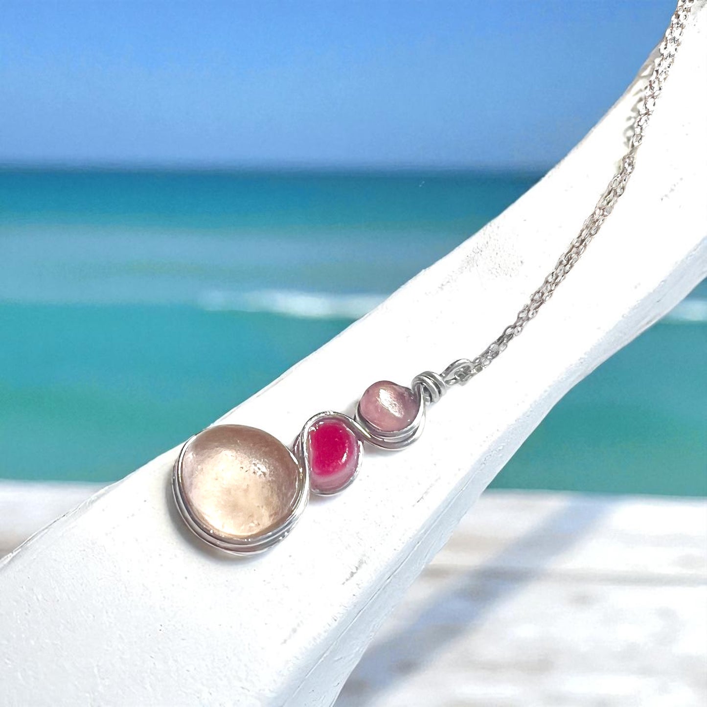 Three Piece Seaham Sea Glass Pendant