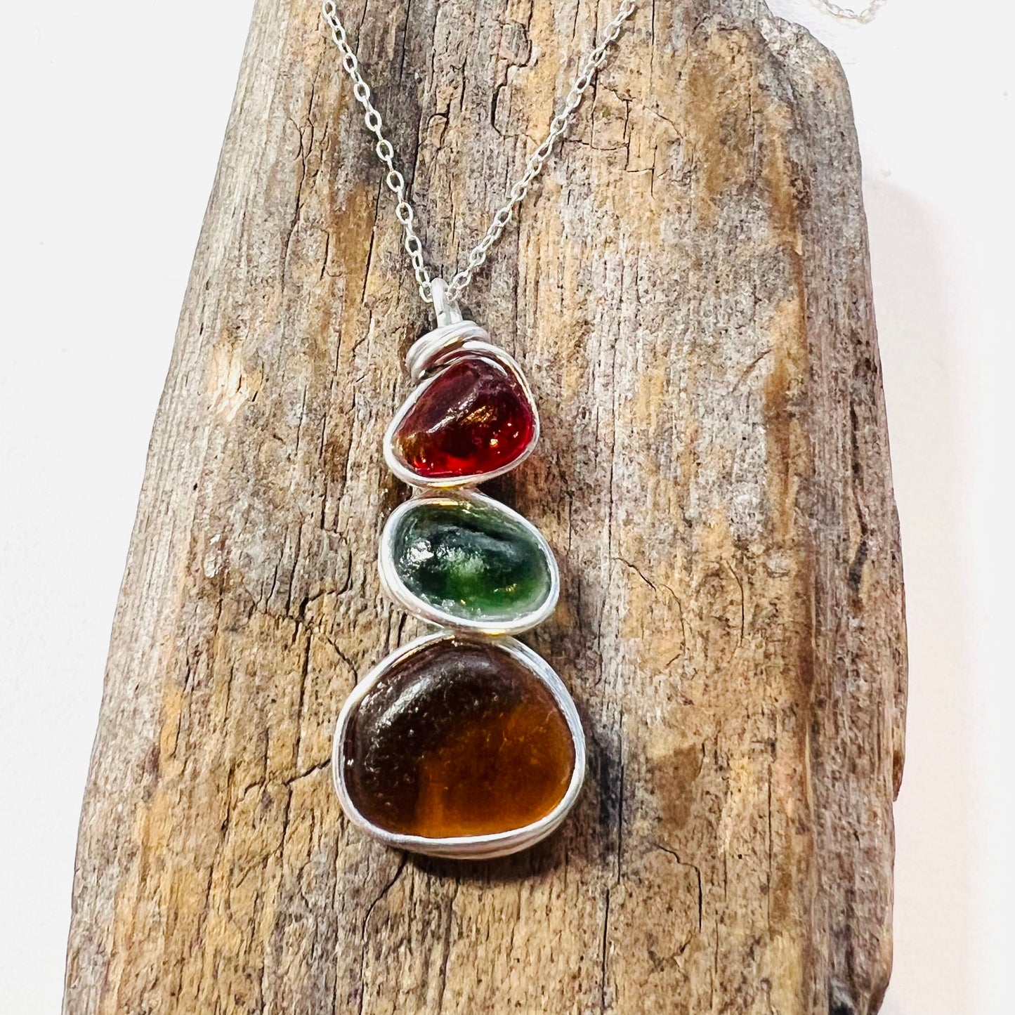 Three Piece Seaham Sea Glass Pendant