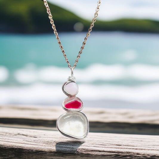 Three Piece Seaham Sea Glass Pendant