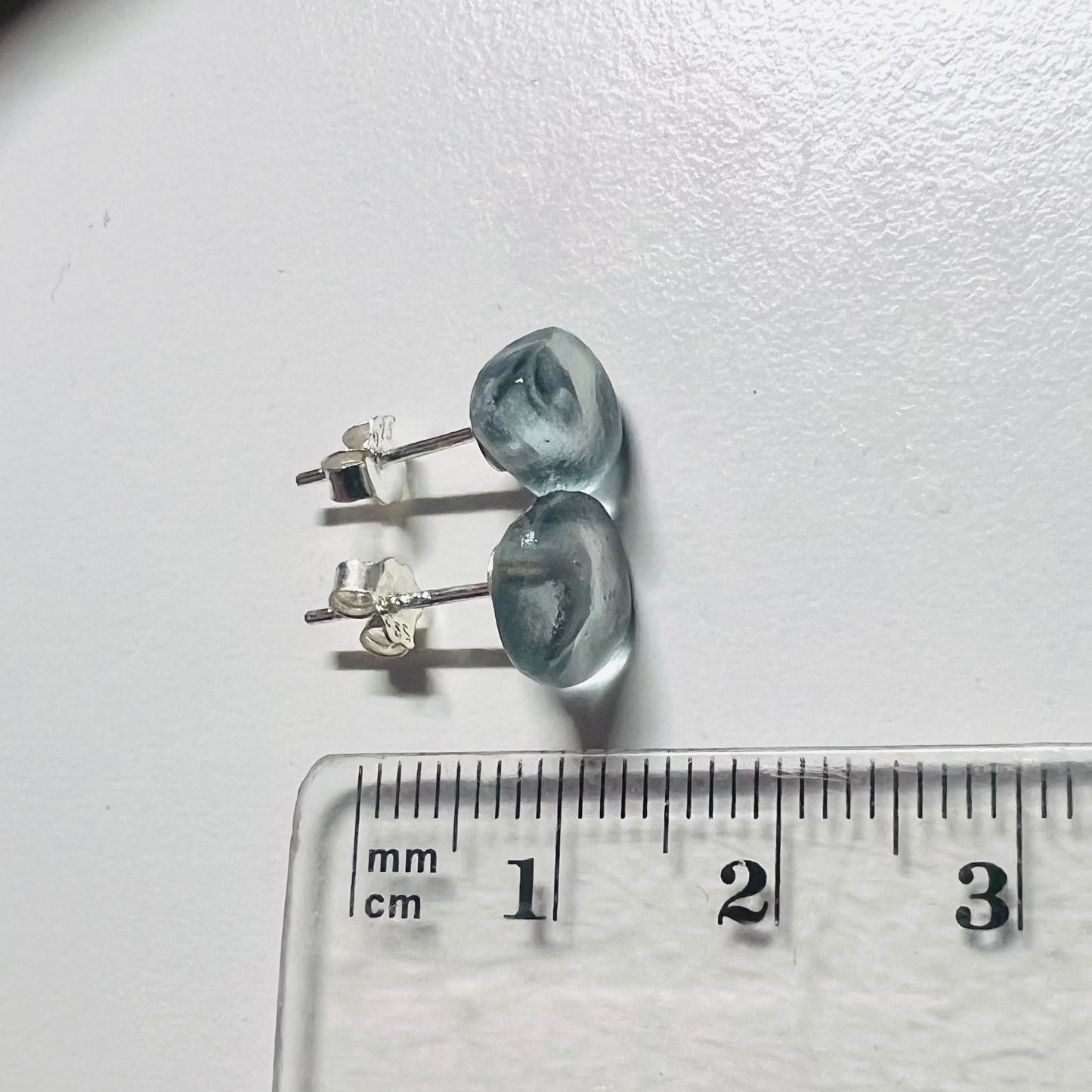 Grey Seaham Sea Glass Stud Earrings