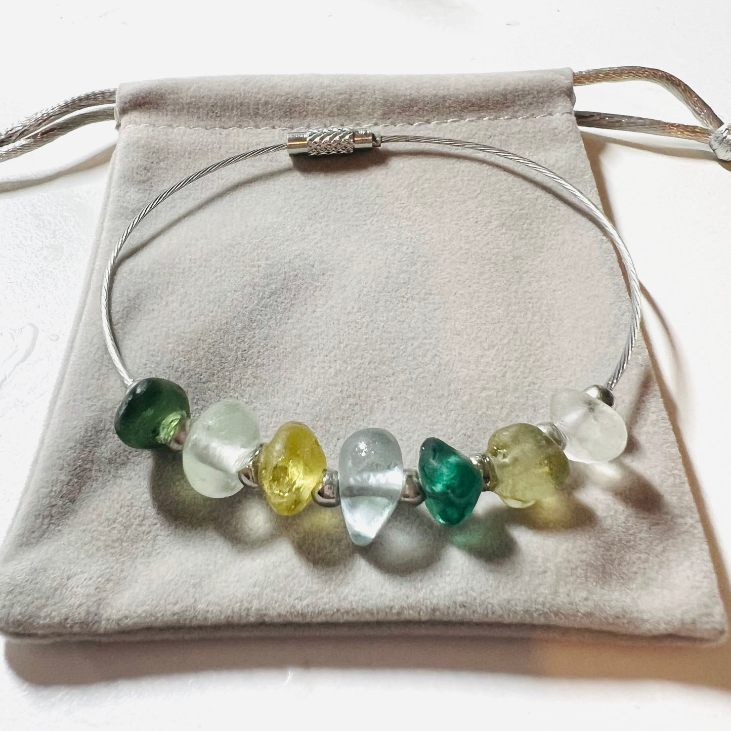 Seaham Sea Glass Mixed Shades Bangle