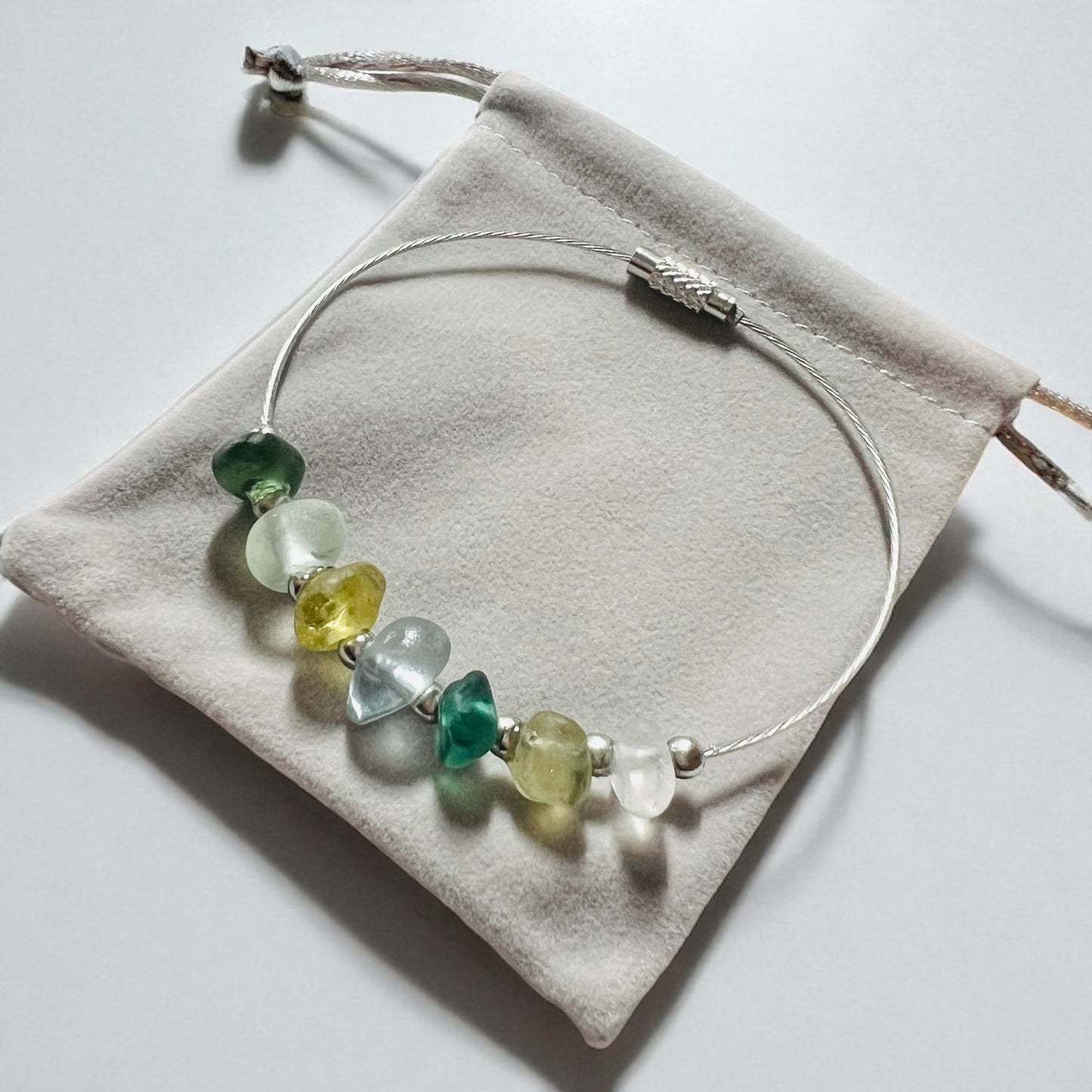 Seaham Sea Glass Mixed Shades Bangle