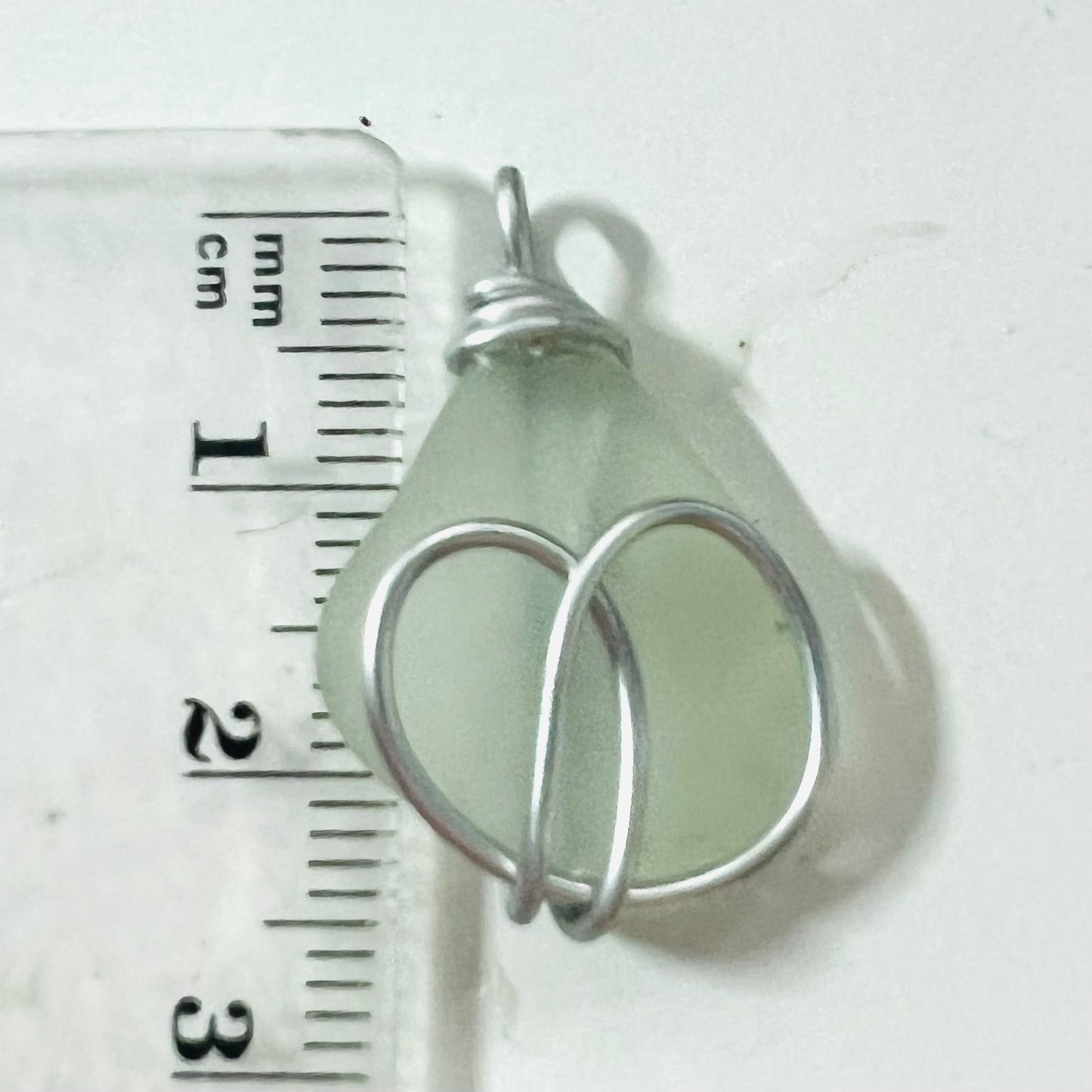 White Devon Sea Glass Pendant