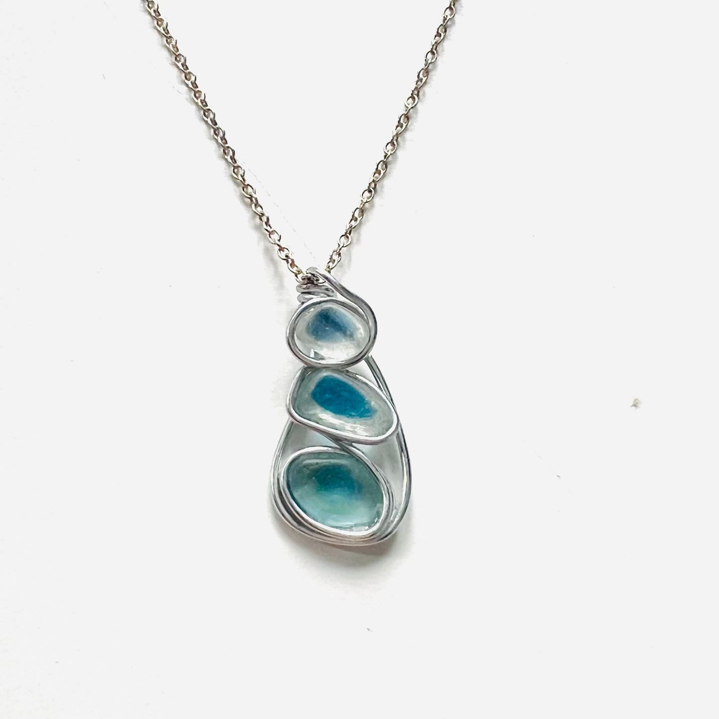 Three Piece Seaham Sea Glass Pendant