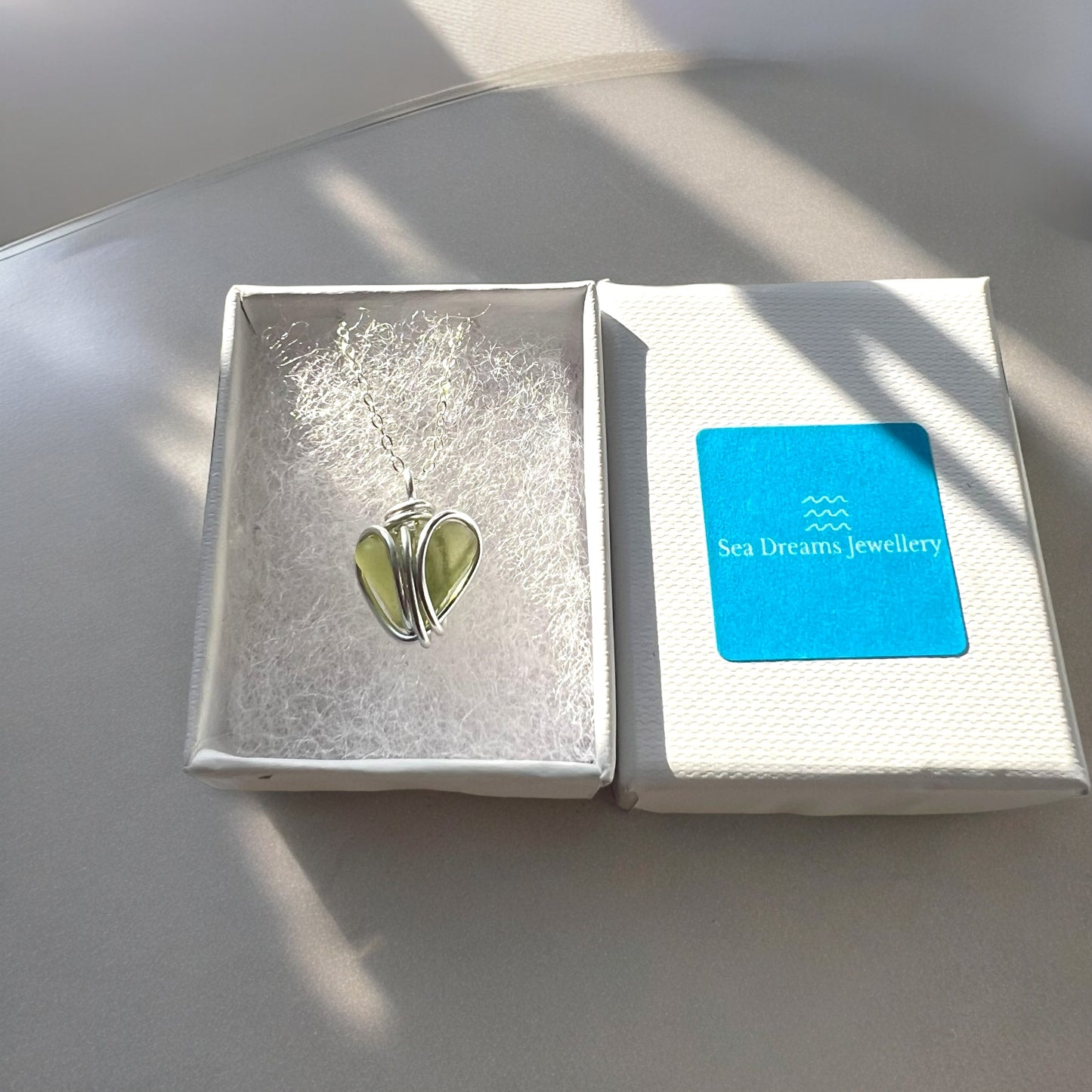 Cornish Sea Glass Heart Pendant