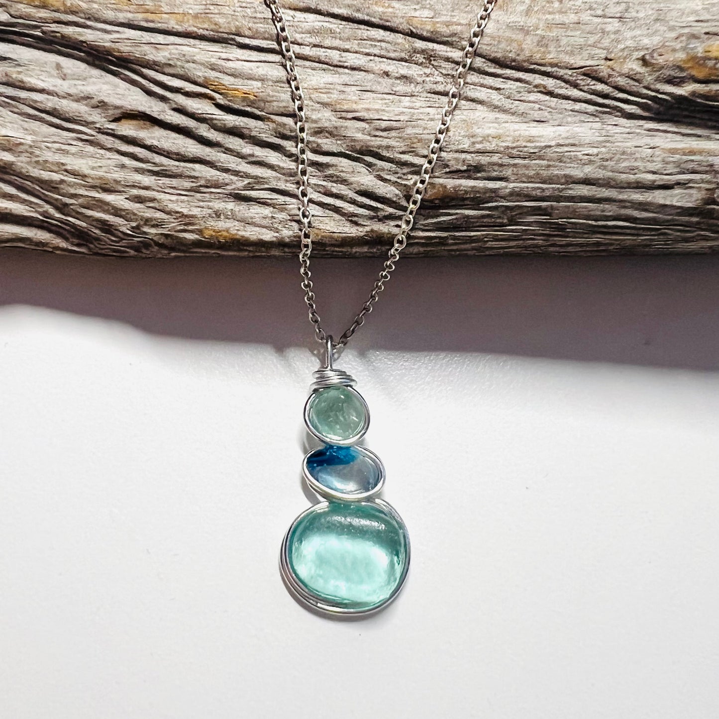 Three Piece Seaham Sea Glass Pendant