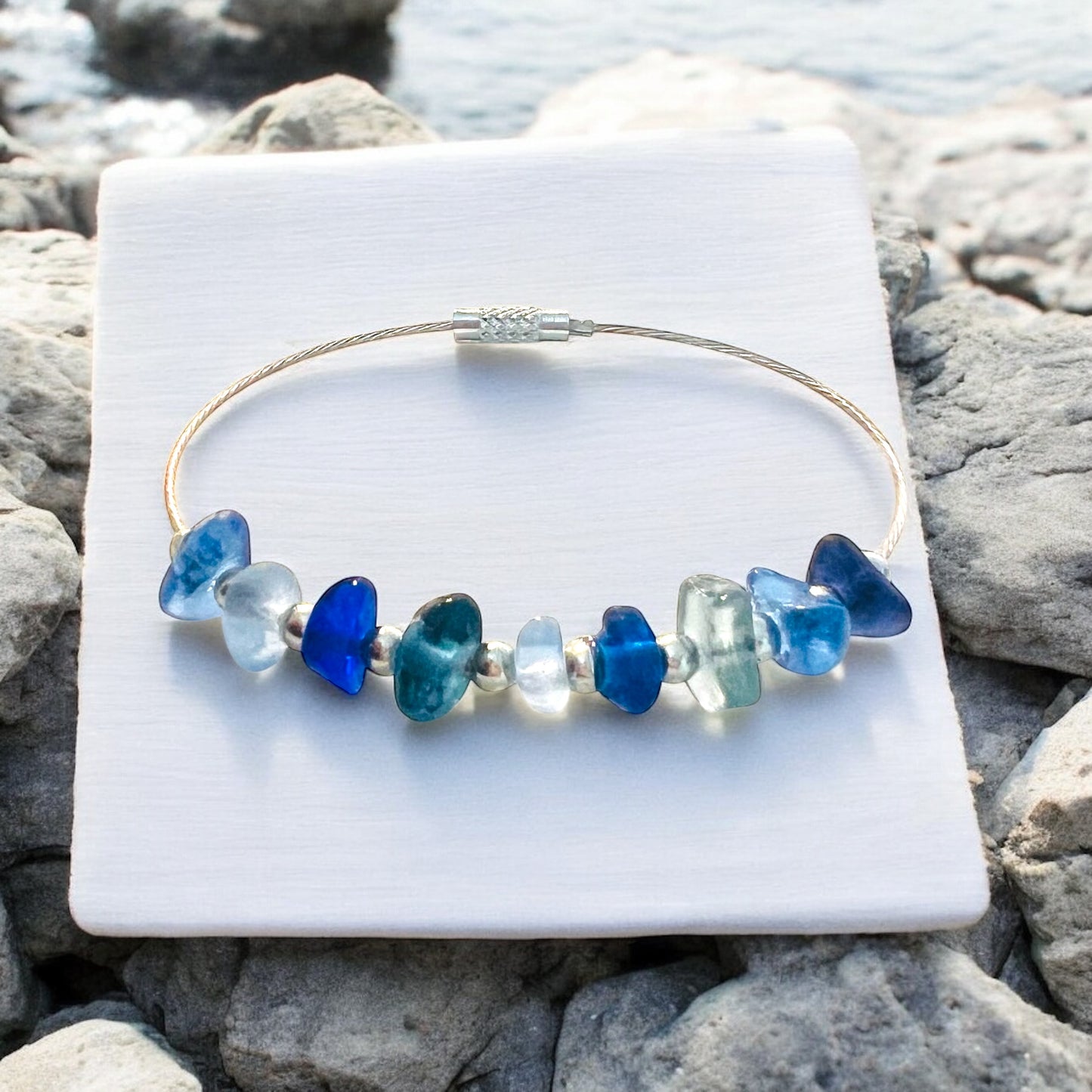 Sea Glass Blues Bangle
