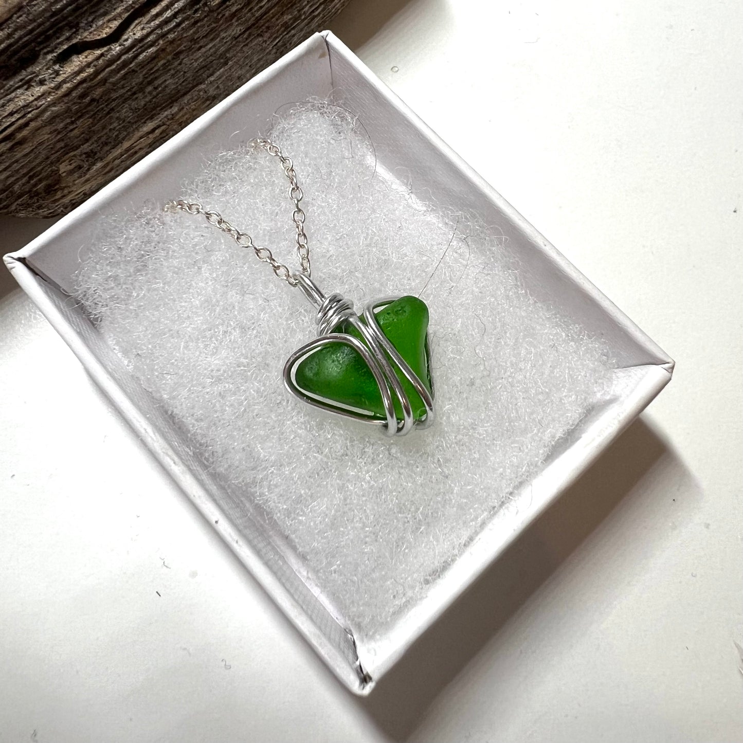 Devon Sea Glass Heart Pendant