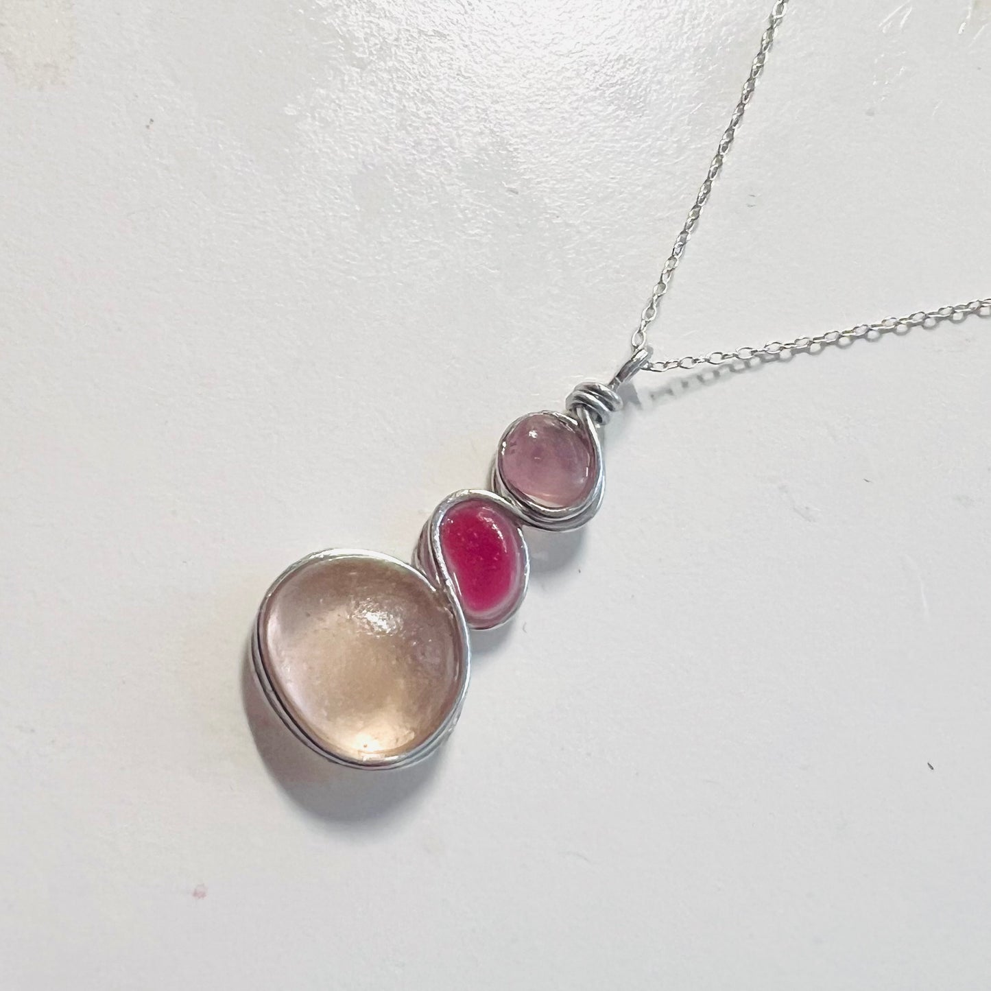 Three Piece Seaham Sea Glass Pendant
