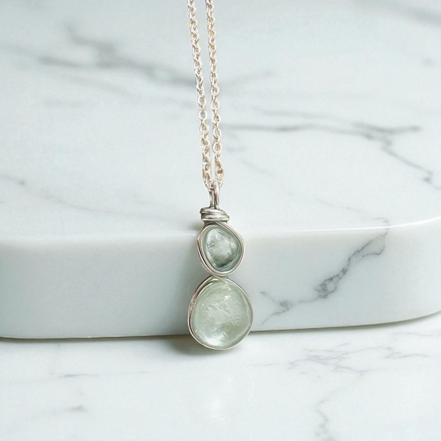 Seafoam Seaham Sea Glass Pendant