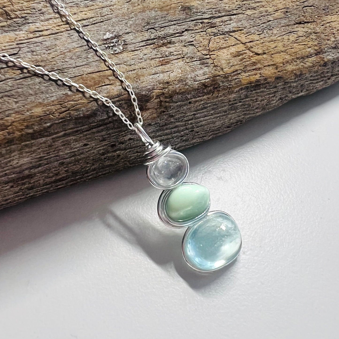 Three Piece Seaham Sea Glass Pendant