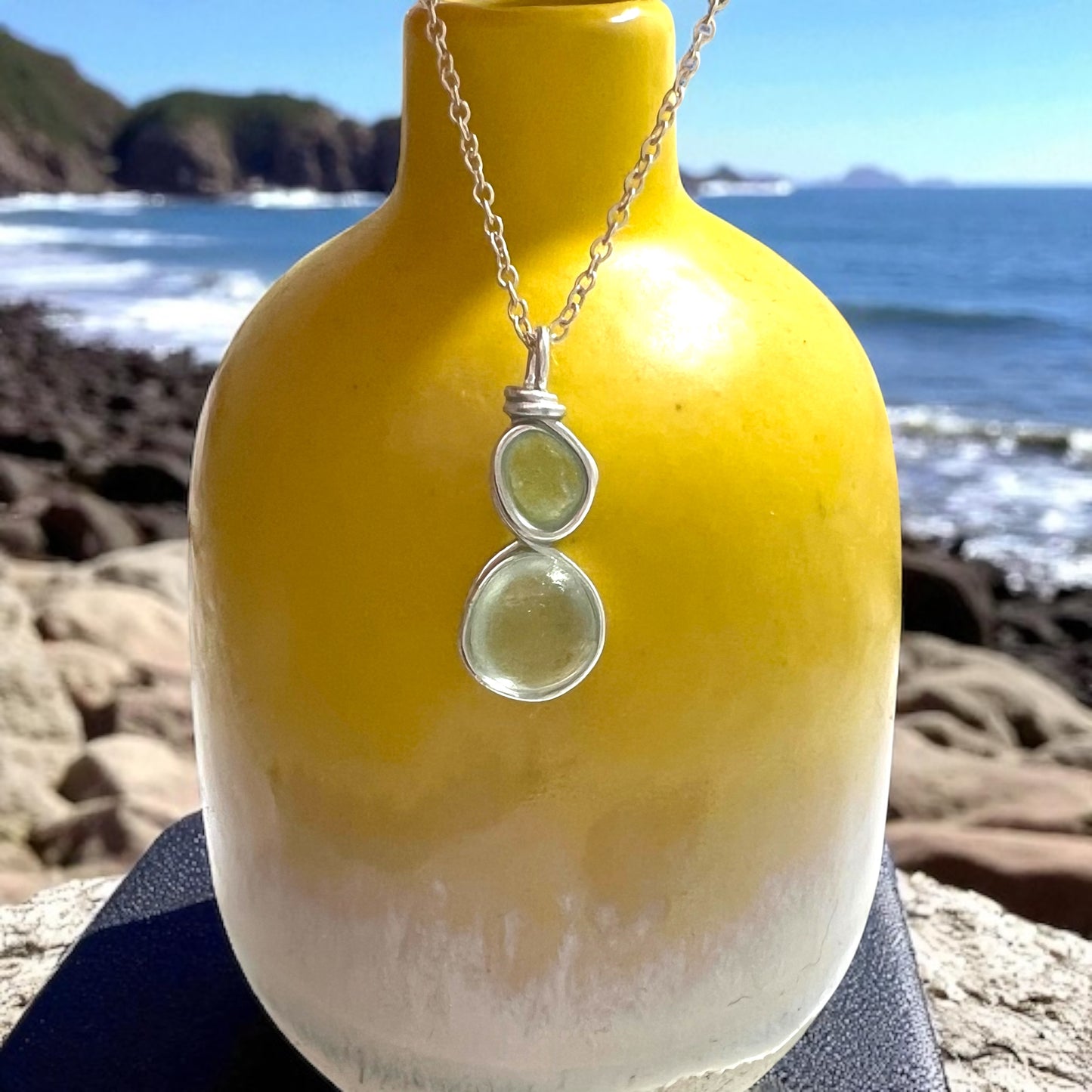 Seafoam Seaham Sea Glass Pendant