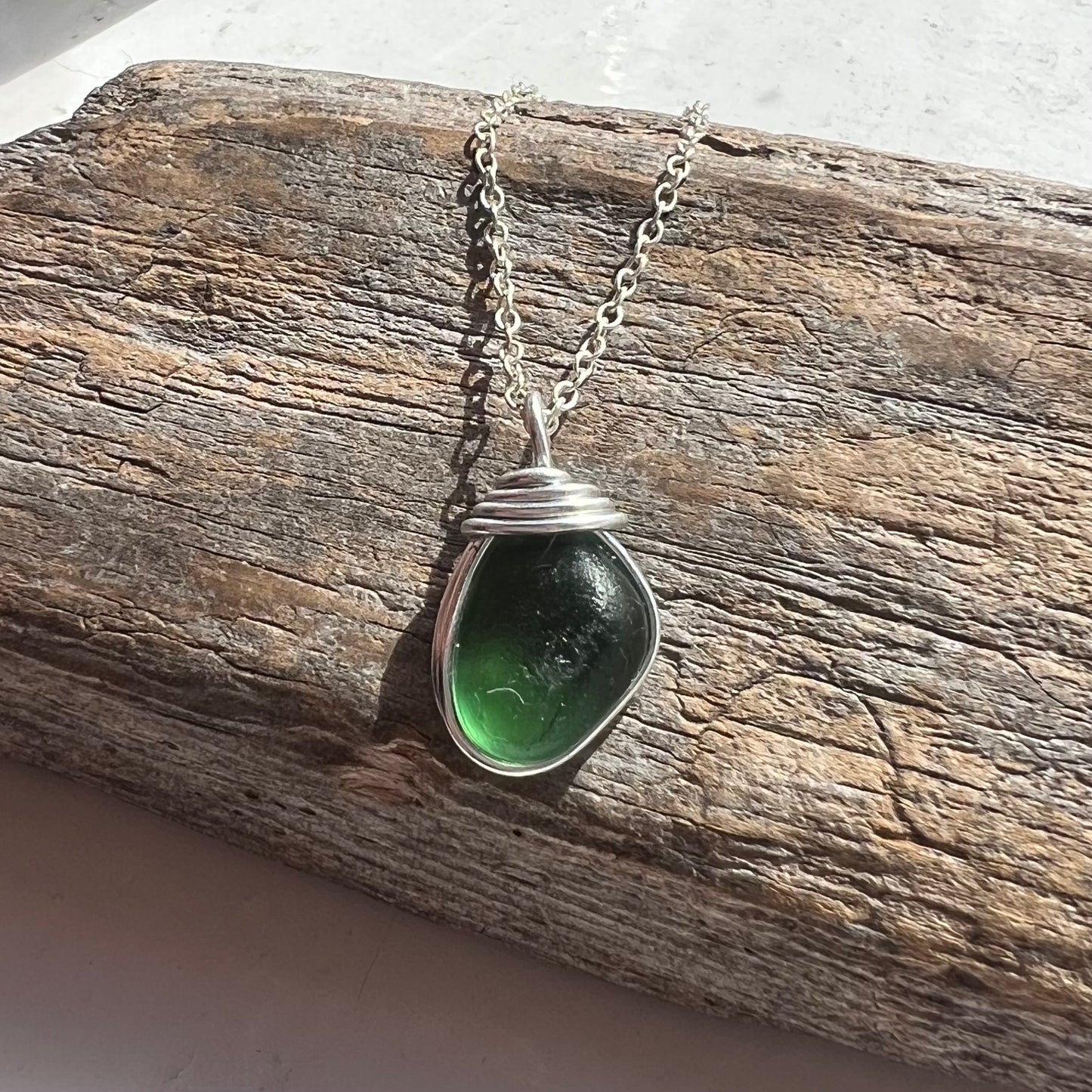 Green Seaham Sea Glass Set