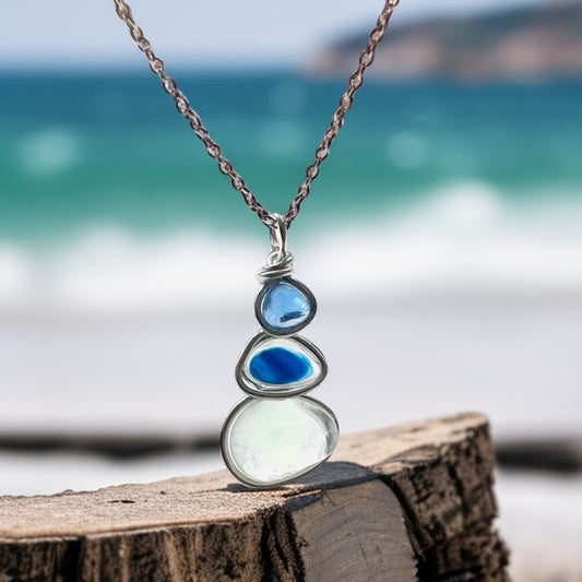 Three Piece Seaham Sea Glass Pendant