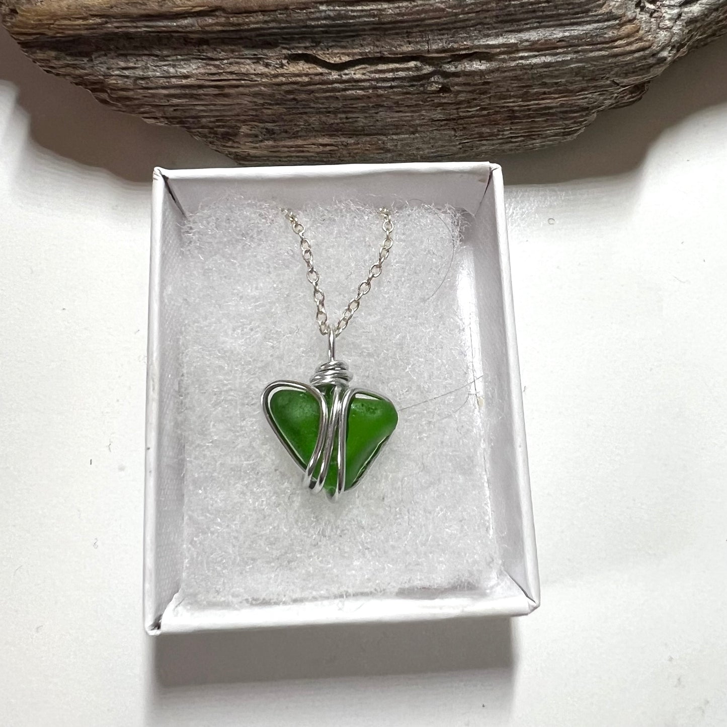 Devon Sea Glass Heart Pendant
