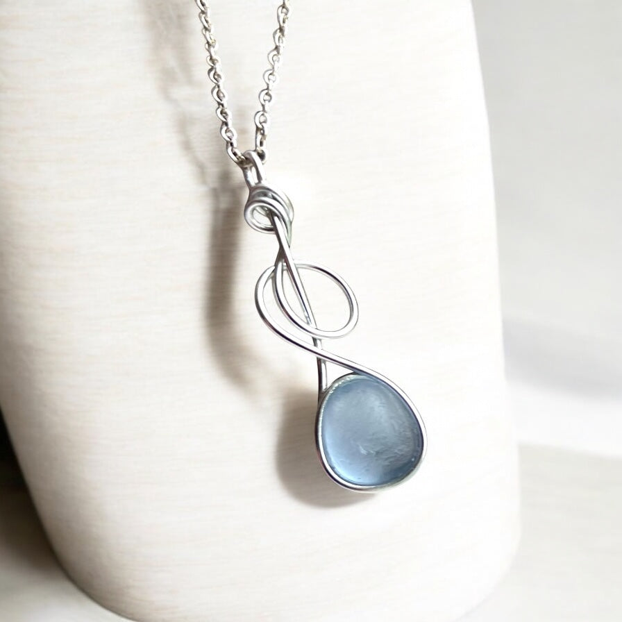 Swirly Seaham Sea Glass Pendant