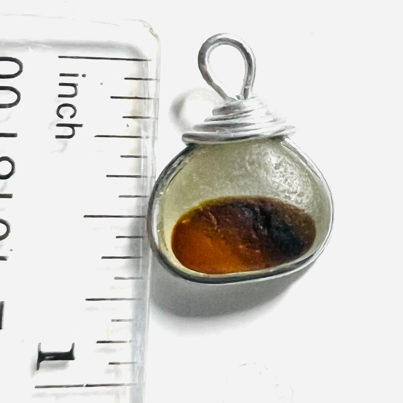 Beautiful Seaham Sea Glass Multi Tone Pendant