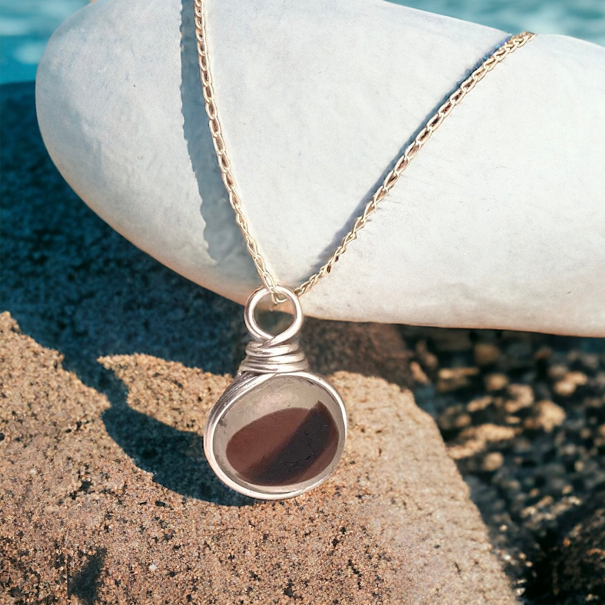 Large Rare Maroon Seaham Sea Glass Multi