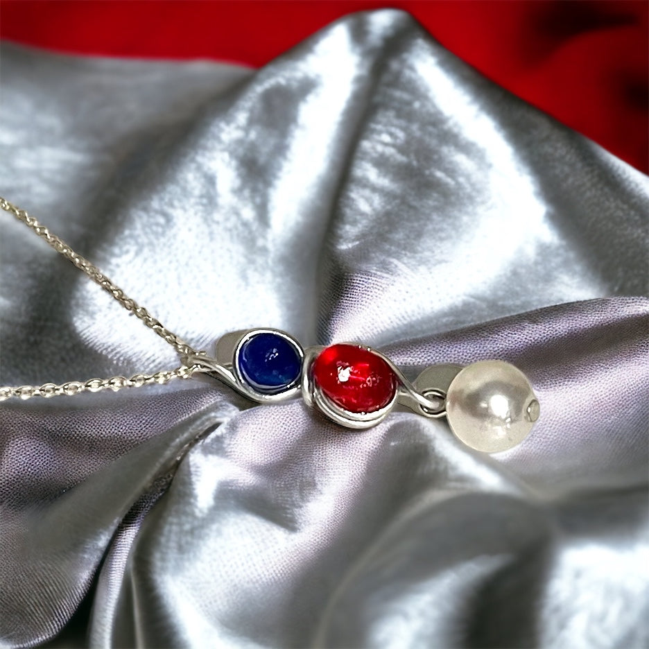 Seaham Sea Glass & Glass Pearl Pendant