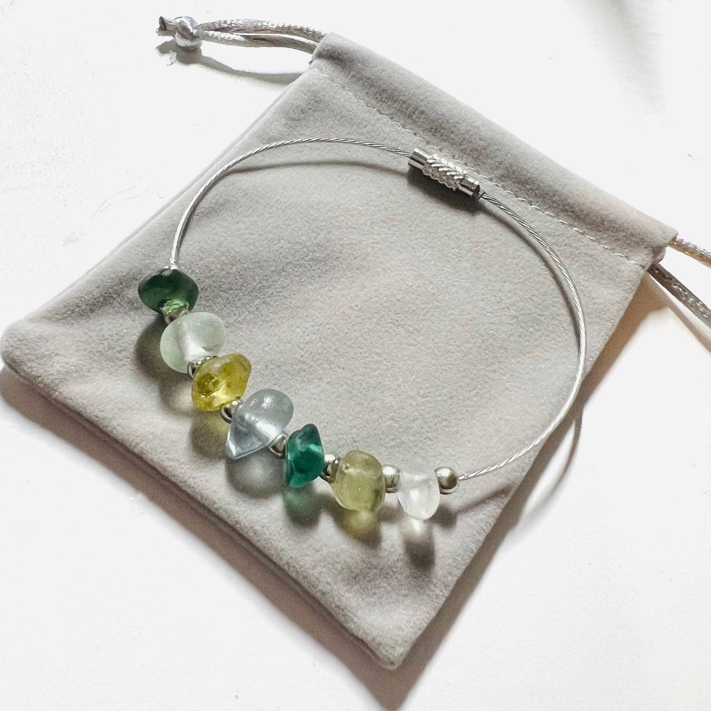 Seaham Sea Glass Mixed Shades Bangle