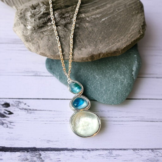 Three Piece Seaham Sea Glass Pendant