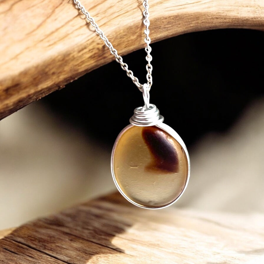 Large Multi ToneSeaham Sea Glass Multi Pendant