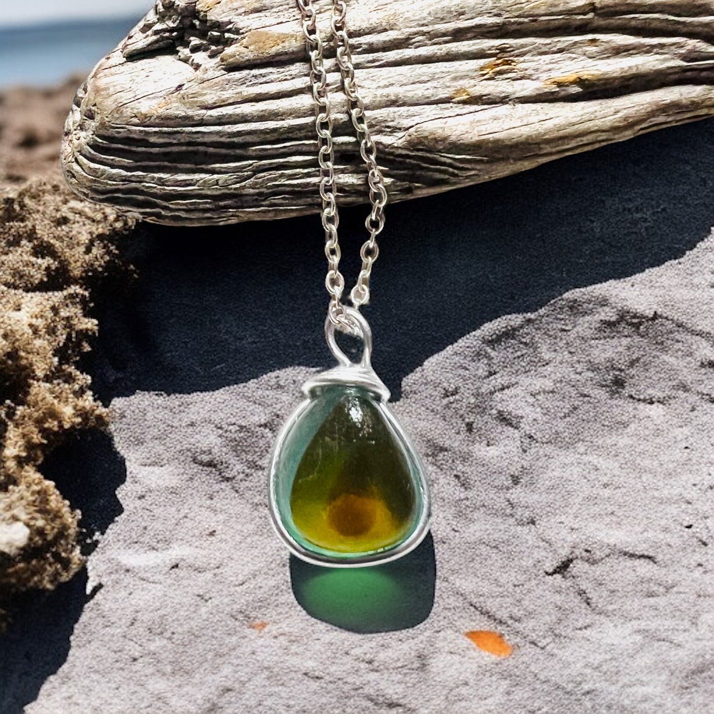 Rare Shades Seaham Sea Glass Multi Pendant