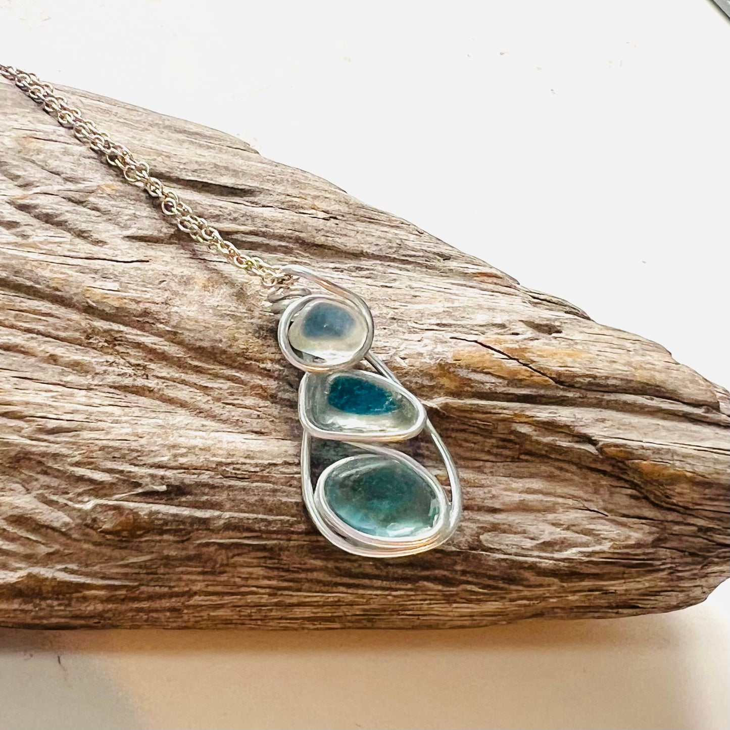 Three Piece Seaham Sea Glass Pendant