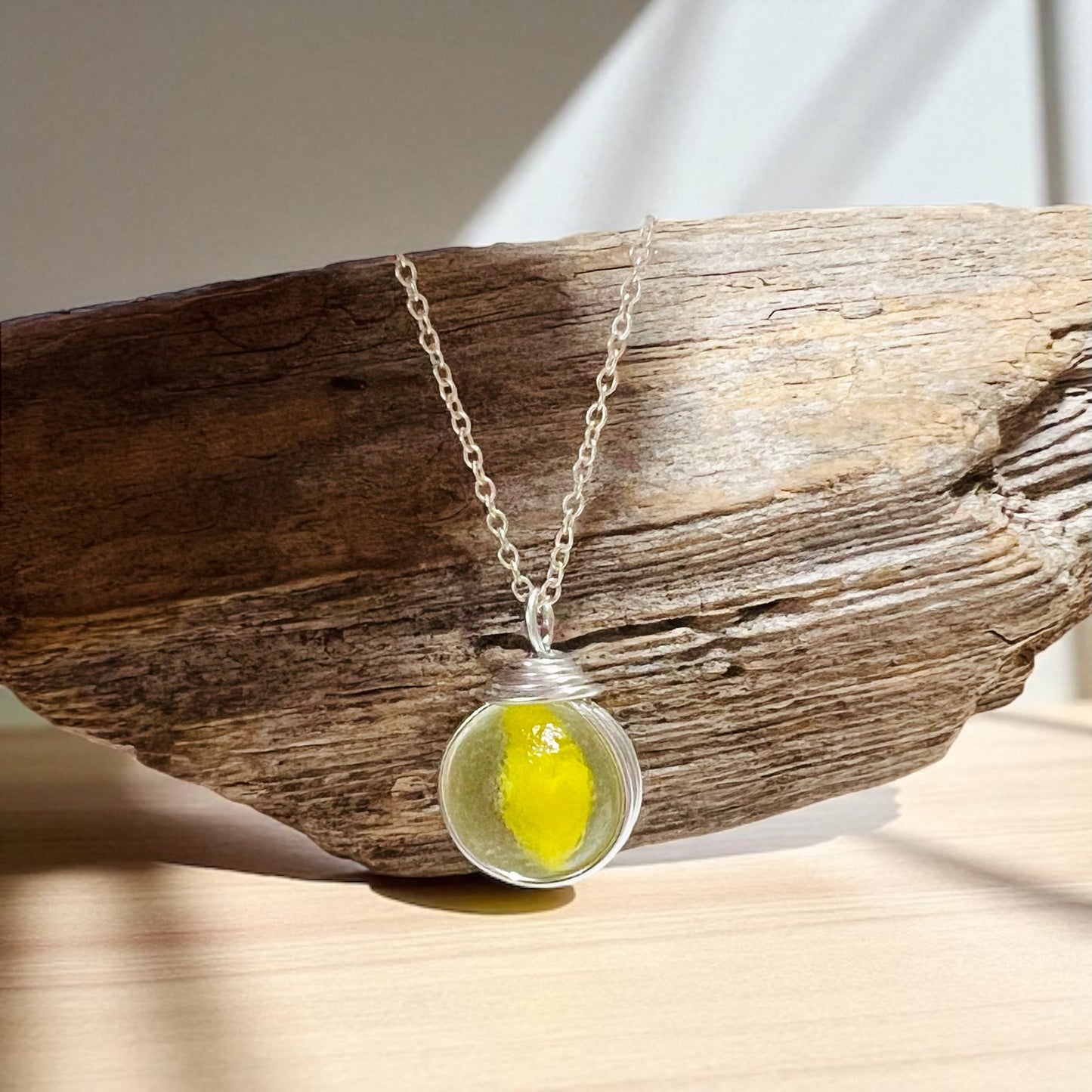 Devon Sea Glass Marble Pendant