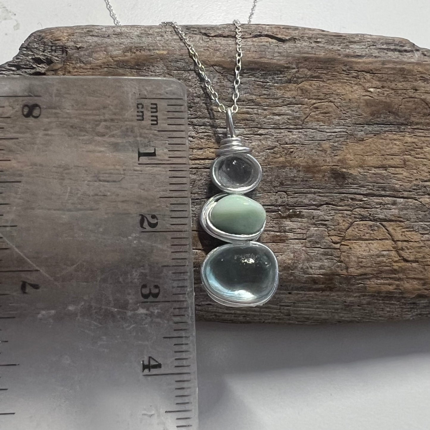 Three Piece Seaham Sea Glass Pendant