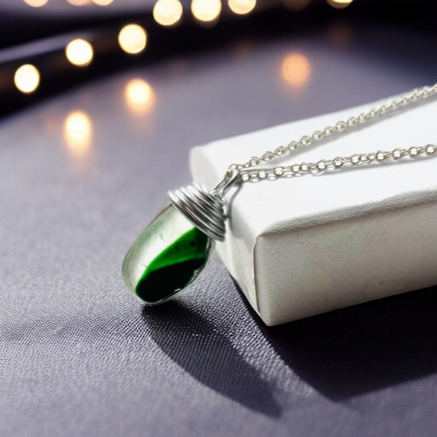 Seaham Sea Glass Green Multi Pendant