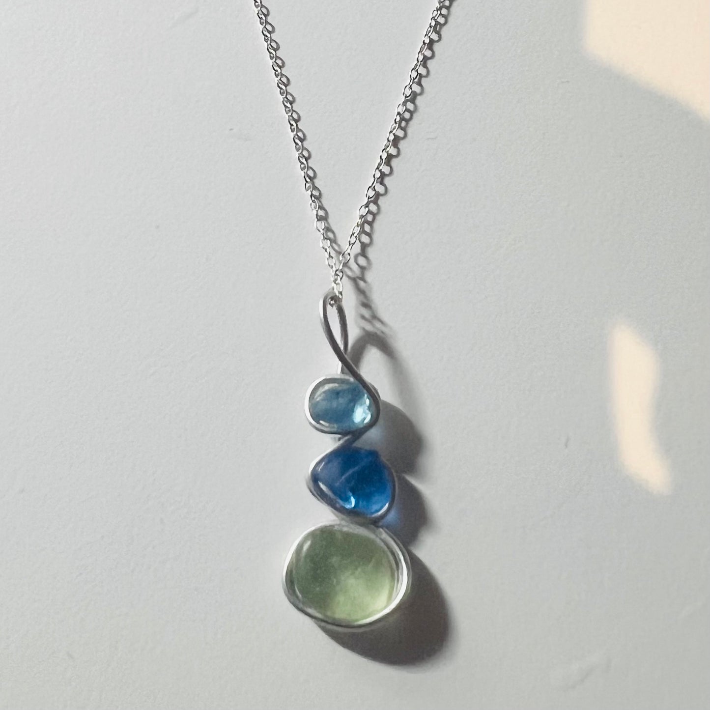 Three Piece Seaham Sea Glass Pendant