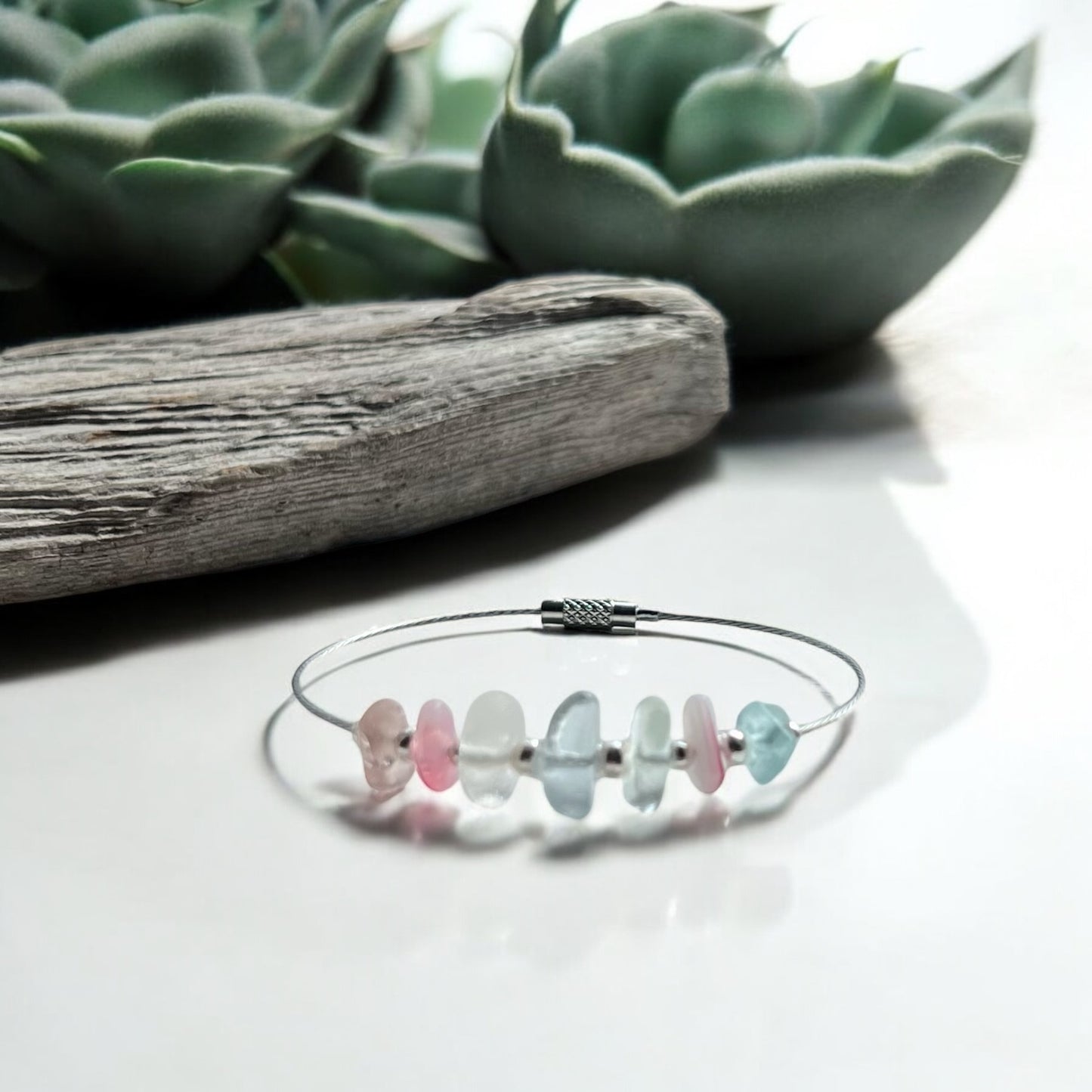 Seaham Sea Glass Pastels Bangle